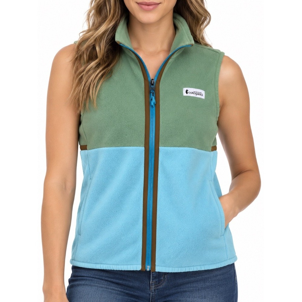 Cotopaxi Womens Amado Fleece Vest Kelp Sea Glass Green Blue Size M NWT